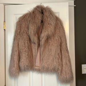 Lamarque faux fur pink/lavender jacket